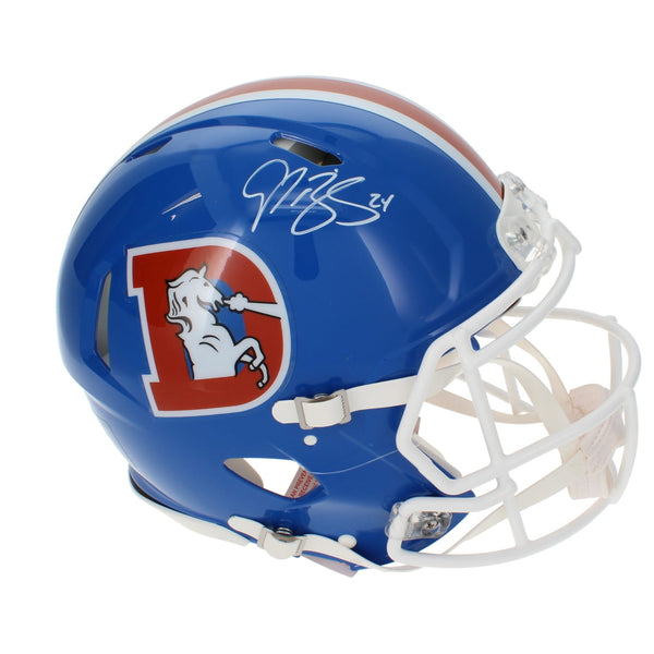 Champ Bailey Autographed Denver Broncos 1975-96 Throwback Helmet Beckett