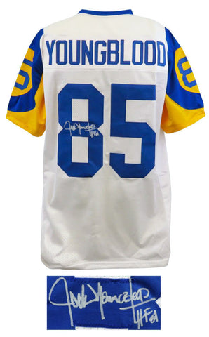 Jack Youngblood Signed White Throwback Custom Football Jersey w/HF'01 - (SS COA)
