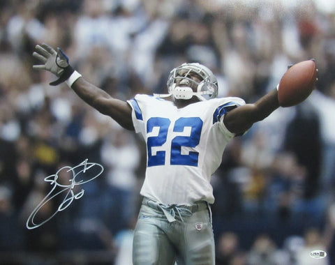 Emmitt Smith HOF Autographed 16x20 Photo Dallas Cowboys JSA 200113