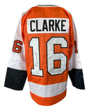 Bob Clarke Philadelphia Signed Orange Hockey Jersey JSA QR Hologram
