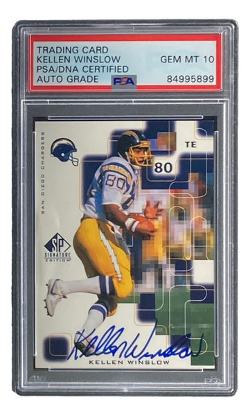 Kellen Winslow Signed Chargers 1999 SP Authentic #KW Trading Card PSA/DNA Gem