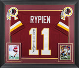 Mark Rypien "SB XXVI MVP" Signed Maroon Pro Style Framed Jersey BAS Witnessed