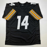 Autographed/Signed George Pickens Pittsburgh Black Football Jersey JSA COA