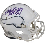 Adrian Peterson Autographed Minnesota Vikings 24 STS Mini Helmet Beckett 50835