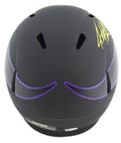 Vikings Adrian Peterson Signed Eclipse Full Size Speed Rep Helmet BAS Witnessed