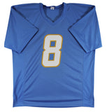 Omarion Hampton Signed Powder Blue Pro Style Jersey Autographed BAS Witnessed