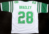 Bill Bradley Signed Philadelphia Eagles White Jersey (Beckett) Philly Def. Back