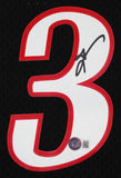 76ers Allen Iverson Authentic Signed Black M&N HWC Swingman Jersey BAS Witnessed