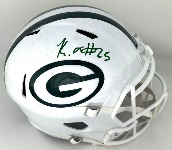 Packers KEISEAN NIXON Signed Full Size WHITE Alt Replica Speed Helmet AUTO - JSA