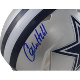 Calvin Hill Autographed Dallas Cowboys Mini Helmet SB VI Champs Beckett 54278