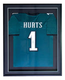 Jalen Hurts Signed Framed Custom Green Pro Style Football Jersey 2 JSA