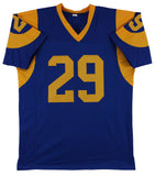 Eric Dickerson "HOF 99" Signed Blue Pro Style Jersey Signed On #9 BAS Witnessed