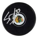 Scott Darling Signed Chicago Blackhawks Logo Puck (JSA COA) 2015 St Cup Champion