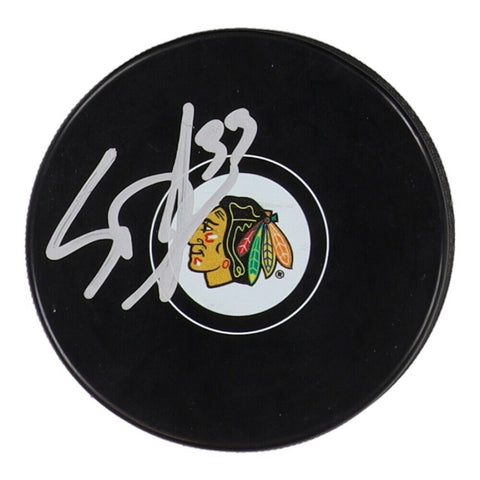 Scott Darling Signed Chicago Blackhawks Logo Puck (JSA COA) 2015 St Cup Champion