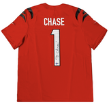 Ja'Marr Chase Autographed Bengals Orange Nike Vapor Limited Jersey Beckett