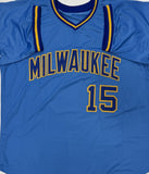 CECIL COOPER Signed Custom Replica Blue Milwaukee Jersey AUTO - BAS