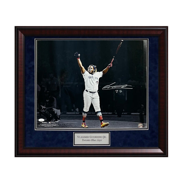 Vladimir Guerrero Jr. Signed Autographed 16x20 Photo Framed to 23x27 JSA