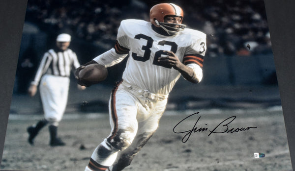JIM BROWN AUTOGRAPHED SIGNED CLEVELAND BROWNS 16x20 PHOTO FANATICS