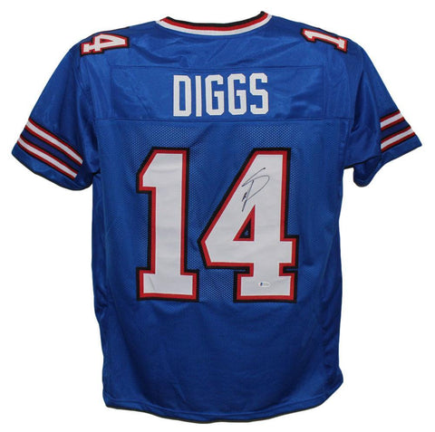 Stefon Diggs Autographed/Signed Pro Style Blue XL Jersey BAS 29481