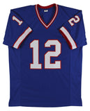 Jim Kelly Authentic Signed Blue Pro Style Jersey Autographed JSA Witness