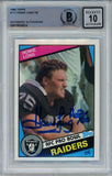 Howie Long Autographed 1984 Topps #111 Rookie Card w/HOF BAS 10 Slab 42950