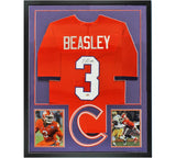 Vic Beasley Signed Clemson Tigers Framed Custom Orange Jersey - "C" Matte
