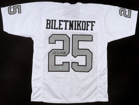 Fred Biletnikoff Signed Raiders Jersey (Beckett) Oakland's Top WR 1965-1978