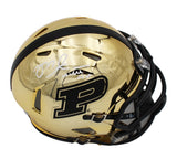 Mike Alstott Signed Purdue Boilermakers Speed Speed Gold Chrome NCAA Mini Helmet