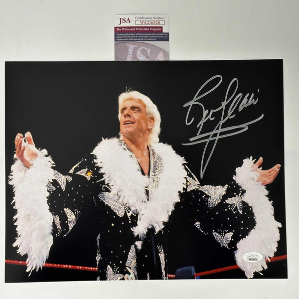Autographed/Signed Ric Flair Nature Boy 11x14 WWE Photo JSA COA