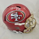 JERRY RICE SIGNED SAN FRANCISCO 49ERS FS FLASH SPEED REPLICA HELMET FANATICS
