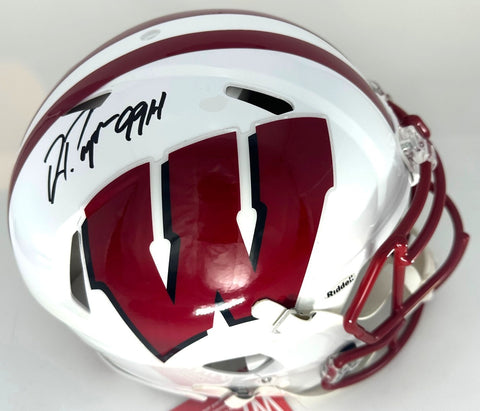 Badgers RON DAYNE Signed Full Size Authentic Speed Helmet AUTO w/ 99H - BAS