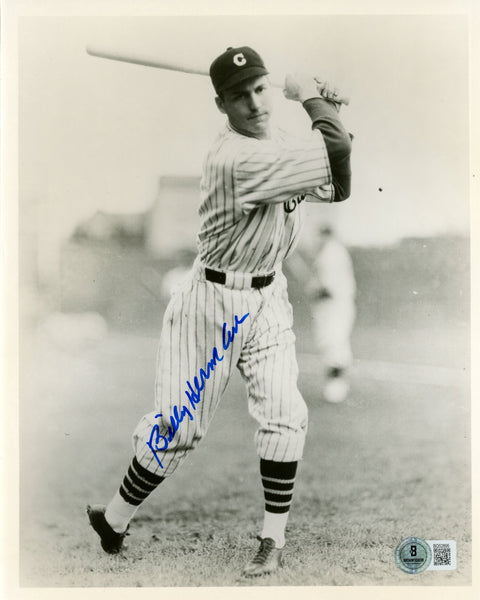 Billy Herman Autographed/Signed Chicago Cubs 8x10 Photo Beckett 57386