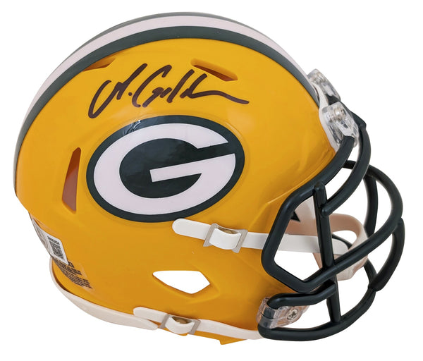 Packers Matthew Golden Authentic Signed Speed Mini Helmet BAS Witnessed
