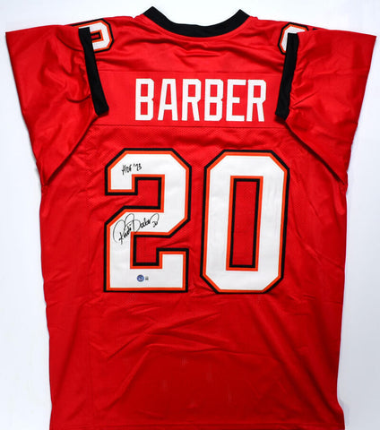 Ronde Barber Autographed Red Pro Style Jersey w/HOF - Beckett W Hologram *Black
