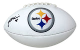 James Harrison Signed Pittsburgh Steelers Logo Football BAS ITP