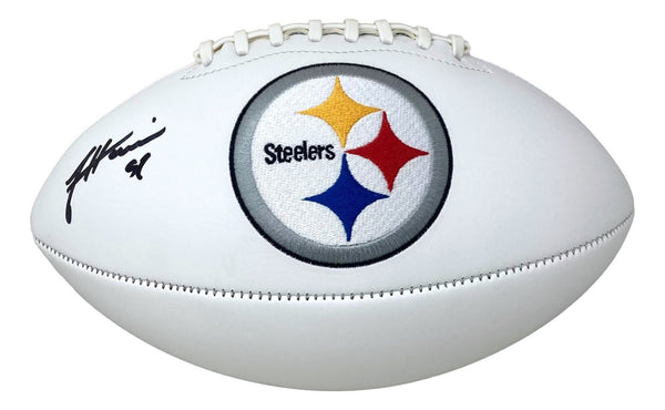 James Harrison Signed Pittsburgh Steelers Logo Football BAS ITP