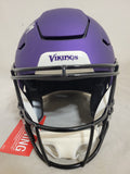 JJ MCCARTHY & JUSTIN JEFFERSON SIGNED MINN VIKINGS SPEEDFLEX HELMET BECKETT QR