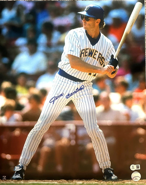 Milw Brewers 1982 AL Champion JIM GANTNER Signed 16x20 Photo #12 AUTO - BAS