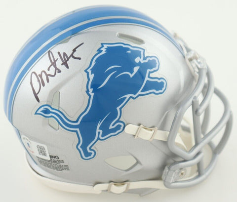 David Montgomery Signed Detroit Lions Speed Mini Helmet (Beckett) Iowa State RB