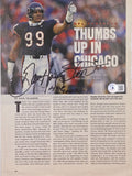 Dan Hampton Signed Chicago Bears Magazine Page HOF 2002 BAS BH71193
