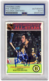 Phil Esposito Signed Boston Bruins 1975 Topps Hockey Card #292 -PSA Encapsulated