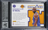 Lakers Shaquille O'Neal Signed 2017 Donruss Optic HK #19 Card Auto 10! BAS Slab