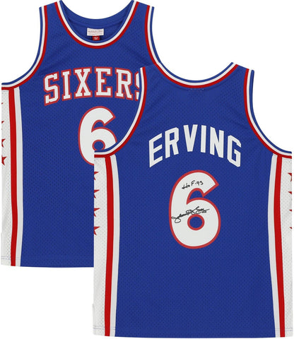 Julius Erving 76ers Signd Mitchell&Nes 1982-83 HardwoodClasic Swingman Jrsy Insc