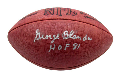 George Blanda HOF Signed/Inscribed Wilson NFL Football Raiders PSA/DNA 188955