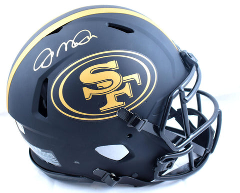 Joe Montana Autographed 49ers F/S Eclipse Speed Authentic Helmet- Fanatics *Gold