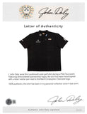 John Daly Signed Match Worn Black Loudmouth Polo Shirt BAS #BK84776JD107
