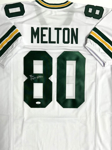 Packers Receiver BO MELTON Signed Custom Replica White Jersey AUTO - JSA