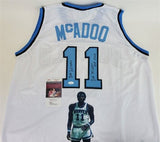 Bob McAdoo Signed Buffalo Braves Photo Jersey (JSA COA) NBA Hall of Fame 2000