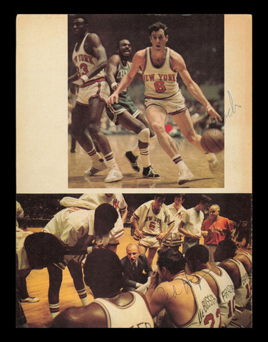 Red Holzman & Mike Riordan Autographed Signed 8x11 Magazine Photo Knicks 237973