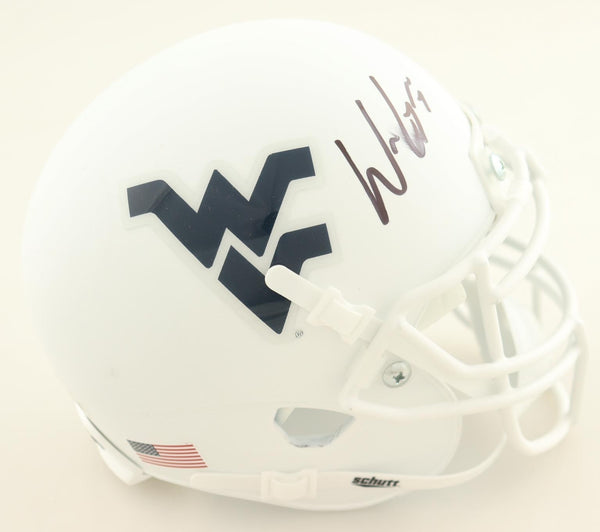 Will Grier Signed West Virginia Mountaineers Mini Helmet (Beckett) Chargers Q.B.